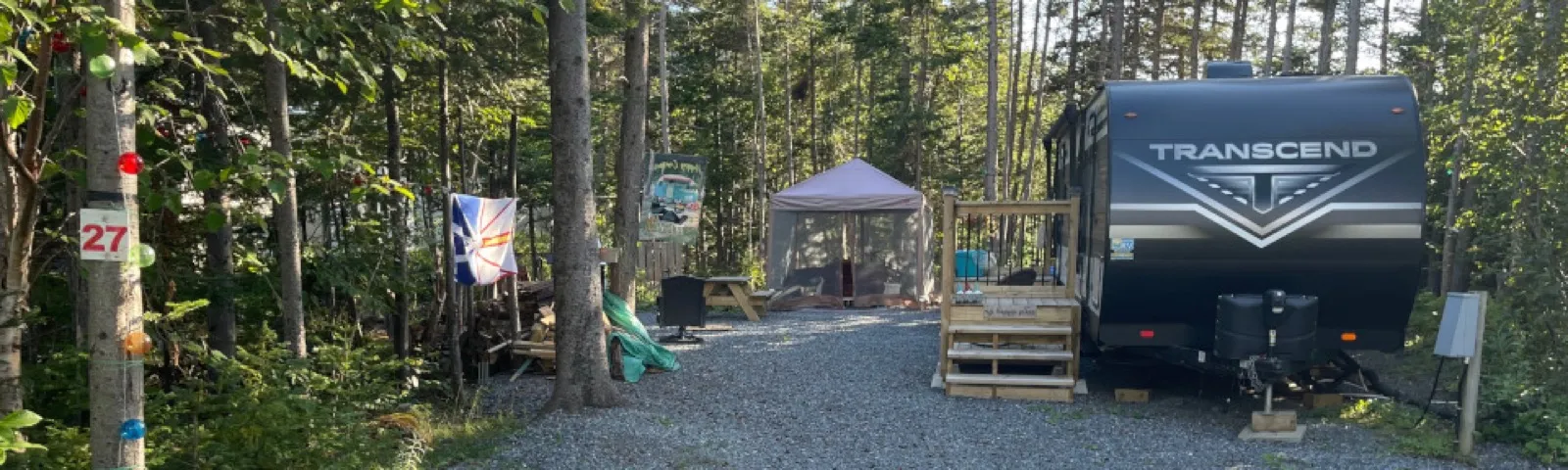 Fully serviced camping area.