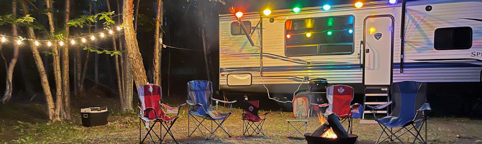 Seasonal camping sites.